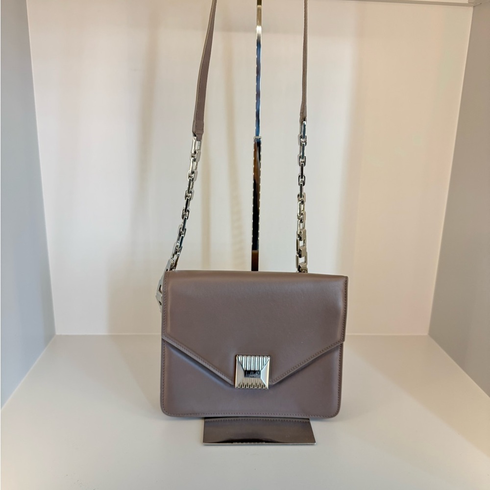 IRO Taupe Crossbody Bag with Chain Strap